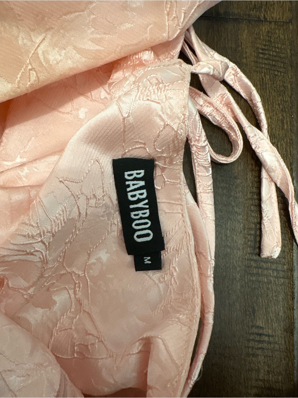 BABYBOO Pink Floral Jacquard Prom Dress